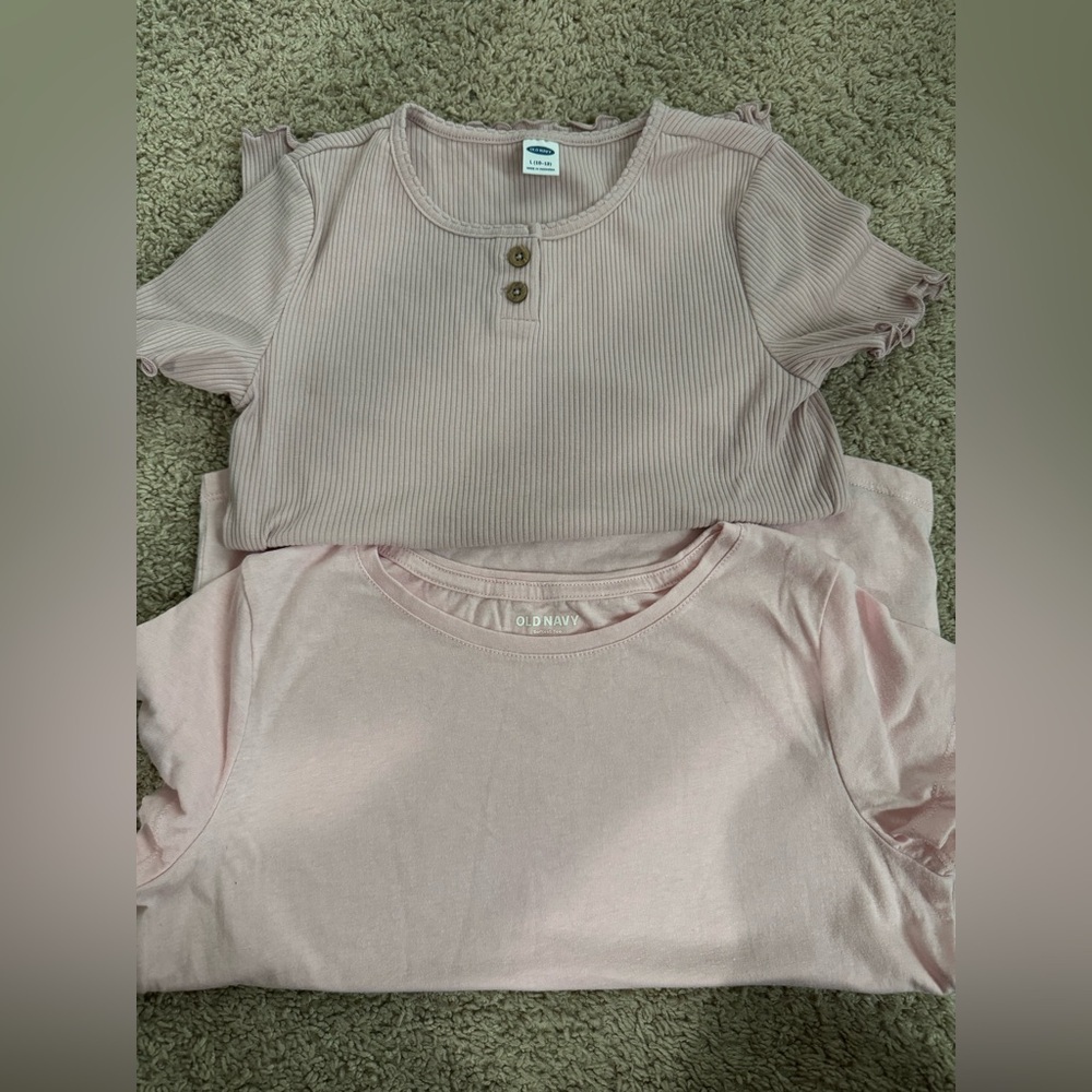 Bundle set of two pink and purple girls tops